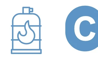 Icono de un equipo de extinción de incendios con símbolo de llama, representando sistemas de protección contra incendios.